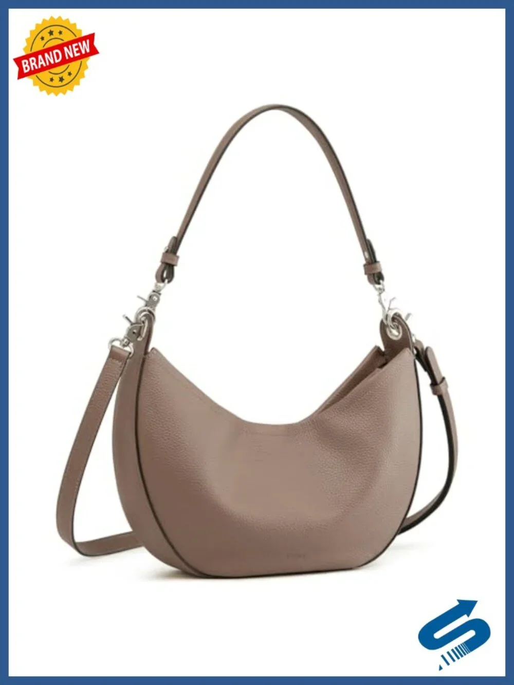 Leather Hobo Shoulder Bag Crossbody Purse Fits Tablet